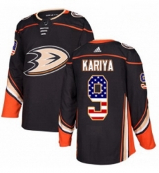 Youth Adidas Anaheim Ducks 9 Paul Kariya Authentic Black USA Flag Fashion NHL Jersey Youth Adidas Anaheim Ducks 9 Paul Kariya Authentic Black USA Flag Fashion NHL Jersey