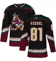 Coyotes #81 Phil Kessel Black Alternate Authentic Stitched Hockey Jersey Coyotes #81 Phil Kessel Black Alternate Authentic Stitched Hockey Jersey