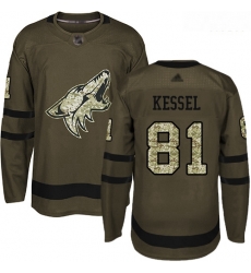 Coyotes #81 Phil Kessel Green Salute to Service Stitched Hockey Jersey Coyotes #81 Phil Kessel Green Salute to Service Stitched Hockey Jersey