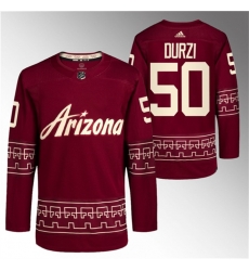 Men Arizona Coyotes 50 Sean Durzi Garnet Alternate Pro Jersey Men Arizona Coyotes 50 Sean Durzi Garnet Alternate Pro Jersey