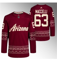Men Arizona Coyotes 63 Matias Maccelli Garnet Alternate Pro Jersey Men Arizona Coyotes 63 Matias Maccelli Garnet Alternate Pro Jersey