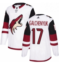 Mens Adidas Arizona Coyotes 17 Alex Galchenyuk White Road Authentic Stitched NHL Jersey Mens Adidas Arizona Coyotes 17 Alex Galchenyuk White Road Authentic Stitched NHL Jersey