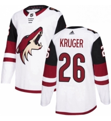 Mens Adidas Arizona Coyotes 26 Marcus Kruger Authentic White Away NHL Jersey Mens Adidas Arizona Coyotes 26 Marcus Kruger Authentic White Away NHL Jersey