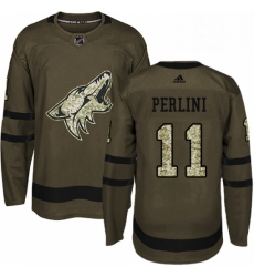 Youth Adidas Arizona Coyotes 11 Brendan Perlini Authentic Green Salute to Service NHL Jersey Youth Adidas Arizona Coyotes 11 Brendan Perlini Authentic Green Salute to Service NHL Jersey