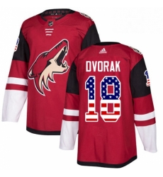 Youth Adidas Arizona Coyotes 18 Christian Dvorak Authentic Red USA Flag Fashion NHL Jersey Youth Adidas Arizona Coyotes 18 Christian Dvorak Authentic Red USA Flag Fashion NHL Jersey