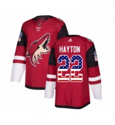 Youth Adidas Arizona Coyotes 22 Barrett Hayton Authentic Red USA Flag Fashion NHL Jerse Youth Adidas Arizona Coyotes 22 Barrett Hayton Authentic Red USA Flag Fashion NHL Jerse