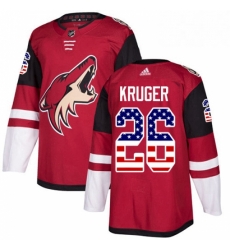 Youth Adidas Arizona Coyotes 26 Marcus Kruger Authentic Red USA Flag Fashion NHL Jersey Youth Adidas Arizona Coyotes 26 Marcus Kruger Authentic Red USA Flag Fashion NHL Jersey