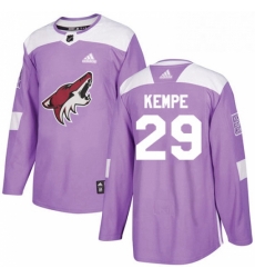 Youth Adidas Arizona Coyotes 29 Mario Kempe Authentic Purple Fights Cancer Practice NHL Jersey Youth Adidas Arizona Coyotes 29 Mario Kempe Authentic Purple Fights Cancer Practice NHL Jersey