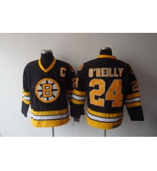 Boston Bruins 24 Terry O'Reilly Authenitc Black Jersey C patch Boston Bruins 24 Terry O'Reilly Authenitc Black Jersey C patch