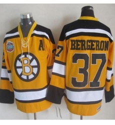 Boston Bruins #37 Patrice Bergeron Yellow Winter Classic CCM Throwback Stitched NHL Jersey Boston Bruins #37 Patrice Bergeron Yellow Winter Classic CCM Throwback Stitched NHL Jersey