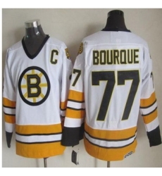 Boston Bruins #77 Ray Bourque White-Yellow CCM Throwback Stitched NHL Jersey Boston Bruins #77 Ray Bourque White-Yellow CCM Throwback Stitched NHL Jersey