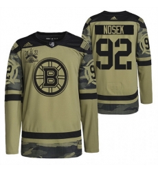 Men Boston Bruins 92 Tomas Nosek 2022 Camo Military Appreciation Night Stitched jersey Men Boston Bruins 92 Tomas Nosek 2022 Camo Military Appreciation Night Stitched jersey