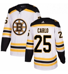 Mens Adidas Boston Bruins 25 Brandon Carlo Authentic White Away NHL Jersey Mens Adidas Boston Bruins 25 Brandon Carlo Authentic White Away NHL Jersey