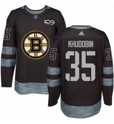 Mens Adidas Boston Bruins 35 Anton Khudobin Premier Black 1917 2017 100th Anniversary NHL Jersey Mens Adidas Boston Bruins 35 Anton Khudobin Premier Black 1917 2017 100th Anniversary NHL Jersey