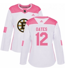 Womens Adidas Boston Bruins 12 Adam Oates Authentic WhitePink Fashion NHL Jersey Womens Adidas Boston Bruins 12 Adam Oates Authentic WhitePink Fashion NHL Jersey