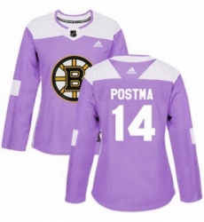 Womens Adidas Boston Bruins 14 Paul Postma Authentic Purple Fights Cancer Practice NHL Jersey Womens Adidas Boston Bruins 14 Paul Postma Authentic Purple Fights Cancer Practice NHL Jersey