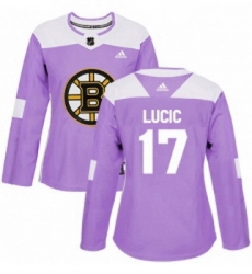 Womens Adidas Boston Bruins 17 Milan Lucic Authentic Purple Fights Cancer Practice NHL Jersey Womens Adidas Boston Bruins 17 Milan Lucic Authentic Purple Fights Cancer Practice NHL Jersey
