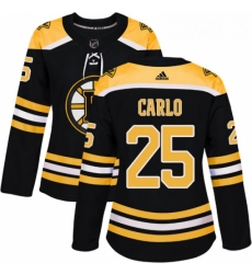 Womens Adidas Boston Bruins 25 Brandon Carlo Authentic Black Home NHL Jersey Womens Adidas Boston Bruins 25 Brandon Carlo Authentic Black Home NHL Jersey