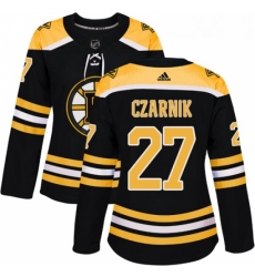 Womens Adidas Boston Bruins 27 Austin Czarnik Premier Black Home NHL Jersey Womens Adidas Boston Bruins 27 Austin Czarnik Premier Black Home NHL Jersey