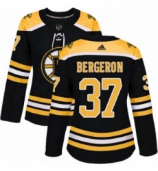 Womens Adidas Boston Bruins 37 Patrice Bergeron Authentic Black Home NHL Jersey Womens Adidas Boston Bruins 37 Patrice Bergeron Authentic Black Home NHL Jersey