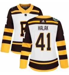 Womens Adidas Boston Bruins 41 Jaroslav Halak Authentic White 2019 Winter Classic NHL Jerse Womens Adidas Boston Bruins 41 Jaroslav Halak Authentic White 2019 Winter Classic NHL Jerse