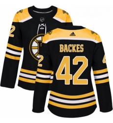 Womens Adidas Boston Bruins 42 David Backes Authentic Black Home NHL Jersey Womens Adidas Boston Bruins 42 David Backes Authentic Black Home NHL Jersey