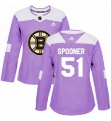 Womens Adidas Boston Bruins 51 Ryan Spooner Authentic Purple Fights Cancer Practice NHL Jersey Womens Adidas Boston Bruins 51 Ryan Spooner Authentic Purple Fights Cancer Practice NHL Jersey