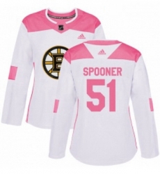 Womens Adidas Boston Bruins 51 Ryan Spooner Authentic WhitePink Fashion NHL Jersey Womens Adidas Boston Bruins 51 Ryan Spooner Authentic WhitePink Fashion NHL Jersey