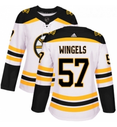 Womens Adidas Boston Bruins 57 Tommy Wingels Authentic White Away NHL Jersey Womens Adidas Boston Bruins 57 Tommy Wingels Authentic White Away NHL Jersey