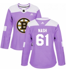 Womens Adidas Boston Bruins 61 Rick Nash Authentic Purple Fights Cancer Practice NHL Jersey Womens Adidas Boston Bruins 61 Rick Nash Authentic Purple Fights Cancer Practice NHL Jersey