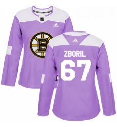 Womens Adidas Boston Bruins 67 Jakub Zboril Authentic Purple Fights Cancer Practice NHL Jersey Womens Adidas Boston Bruins 67 Jakub Zboril Authentic Purple Fights Cancer Practice NHL Jersey