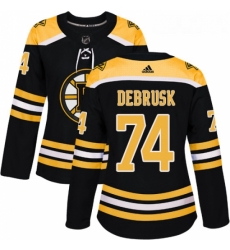 Womens Adidas Boston Bruins 74 Jake DeBrusk Premier Black Home NHL Jersey Womens Adidas Boston Bruins 74 Jake DeBrusk Premier Black Home NHL Jersey