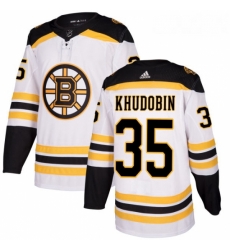 Youth Adidas Boston Bruins 35 Anton Khudobin Authentic White Away NHL Jersey Youth Adidas Boston Bruins 35 Anton Khudobin Authentic White Away NHL Jersey