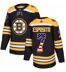 Youth Adidas Boston Bruins 7 Phil Esposito Authentic Black USA Flag Fashion NHL Jersey Youth Adidas Boston Bruins 7 Phil Esposito Authentic Black USA Flag Fashion NHL Jersey