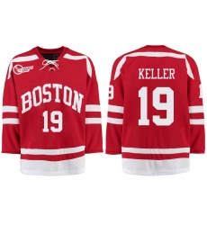 Boston University Terriers BU 19 Clayton Keller Red Stitched Hockey Jersey Boston University Terriers BU 19 Clayton Keller Red Stitched Hockey Jersey
