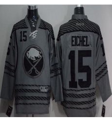 Buffalo Sabres #15 Jack Eichel Charcoal Cross Check Fashion Stitched NHL Jersey Buffalo Sabres #15 Jack Eichel Charcoal Cross Check Fashion Stitched NHL Jersey