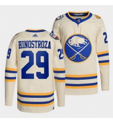 Men Buffalo Sabres 29 Vinnie Hinostroza 2022 Cream Heritage Classic Stitched jersey Men Buffalo Sabres 29 Vinnie Hinostroza 2022 Cream Heritage Classic Stitched jersey