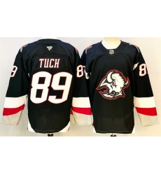 Men Buffalo Sabres 89 Alex Tuch Black 2024 25 Alternate Stitched Hockey Jersey