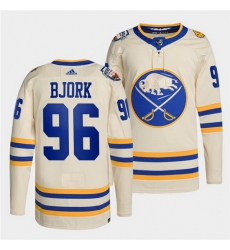 Men Buffalo Sabres 96 Anders Bjork 2022 Cream Heritage Classic Cream Stitched jersey Men Buffalo Sabres 96 Anders Bjork 2022 Cream Heritage Classic Cream Stitched jersey