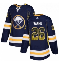 Mens Adidas Buffalo Sabres 26 Thomas Vanek Authentic Navy Blue Drift Fashion NHL Jersey 