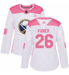 Womens Adidas Buffalo Sabres 26 Thomas Vanek Authentic WhitePink Fashion NHL Jersey Womens Adidas Buffalo Sabres 26 Thomas Vanek Authentic WhitePink Fashion NHL Jersey