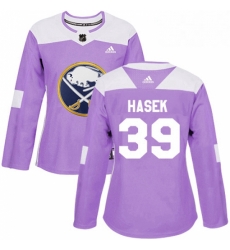 Womens Adidas Buffalo Sabres 39 Dominik Hasek Authentic Purple Fights Cancer Practice NHL Jersey Womens Adidas Buffalo Sabres 39 Dominik Hasek Authentic Purple Fights Cancer Practice NHL Jersey