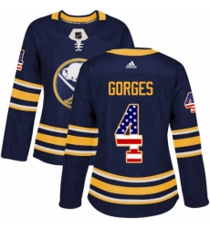 Womens Adidas Buffalo Sabres 4 Josh Gorges Authentic Navy Blue USA Flag Fashion NHL Jersey Womens Adidas Buffalo Sabres 4 Josh Gorges Authentic Navy Blue USA Flag Fashion NHL Jersey