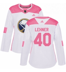 Womens Adidas Buffalo Sabres 40 Robin Lehner Authentic WhitePink Fashion NHL Jersey Womens Adidas Buffalo Sabres 40 Robin Lehner Authentic WhitePink Fashion NHL Jersey