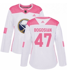 Womens Adidas Buffalo Sabres 47 Zach Bogosian Authentic WhitePink Fashion NHL Jersey Womens Adidas Buffalo Sabres 47 Zach Bogosian Authentic WhitePink Fashion NHL Jersey
