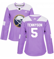 Womens Adidas Buffalo Sabres 5 Matt Tennyson Authentic Purple Fights Cancer Practice NHL Jersey Womens Adidas Buffalo Sabres 5 Matt Tennyson Authentic Purple Fights Cancer Practice NHL Jersey