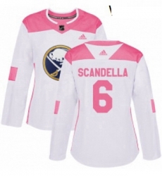 Womens Adidas Buffalo Sabres 6 Marco Scandella Authentic WhitePink Fashion NHL Jersey Womens Adidas Buffalo Sabres 6 Marco Scandella Authentic WhitePink Fashion NHL Jersey