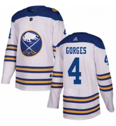 Youth Adidas Buffalo Sabres 4 Josh Gorges Authentic White 2018 Winter Classic NHL Jersey Youth Adidas Buffalo Sabres 4 Josh Gorges Authentic White 2018 Winter Classic NHL Jersey