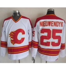Calgary Flames #25 Joe Nieuwendyk White CCM Throwback Stitched NHL Jersey Calgary Flames #25 Joe Nieuwendyk White CCM Throwback Stitched NHL Jersey