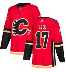 Men Calgary Flames 17 Milan Lucic Red Adidas Jersey Men Calgary Flames 17 Milan Lucic Red Adidas Jersey